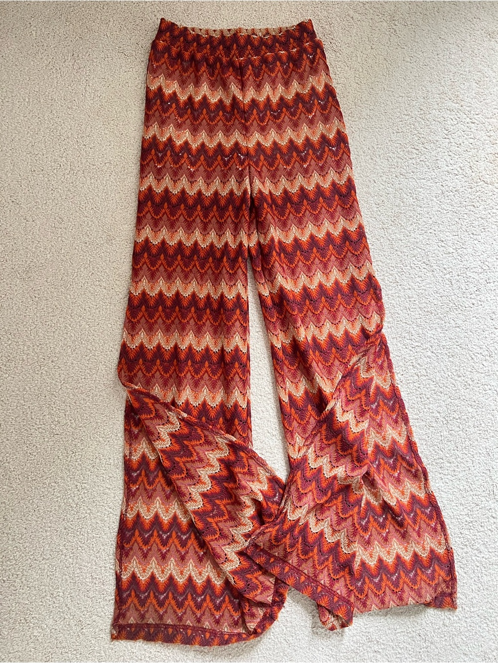 Chevron Halter Knit two pieces in Rust Multi - Picture 2 of 4